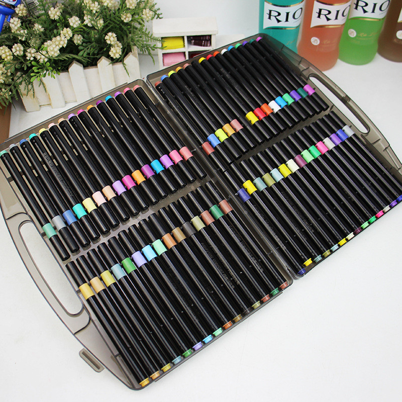 Bút đánh dấu acrylic đầu mềm hộp đen, bút vẽ graffiti cho trẻ em, bút màu nước