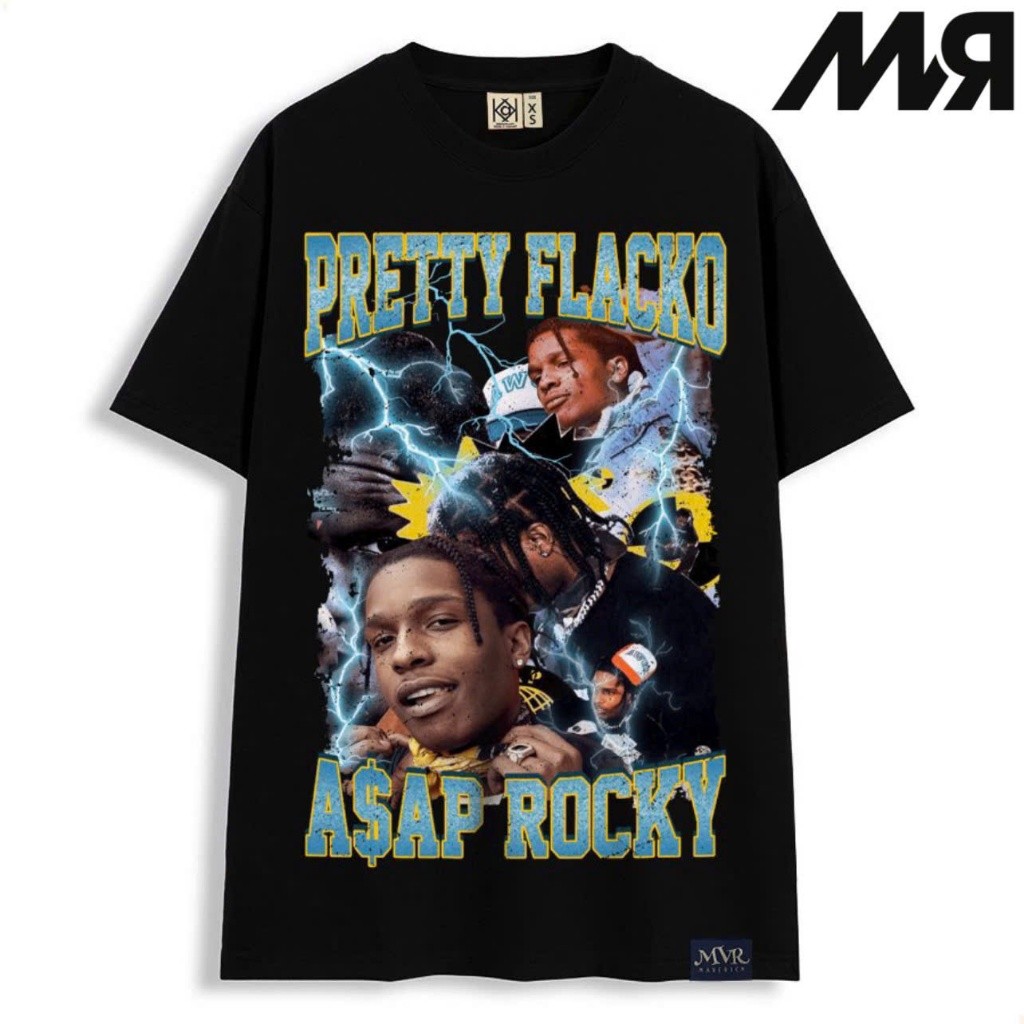 ÁO THUN MVR UNISEX - Rapper Pretty Flacko và Asap Rocky - ĐEN/ TRẮNG