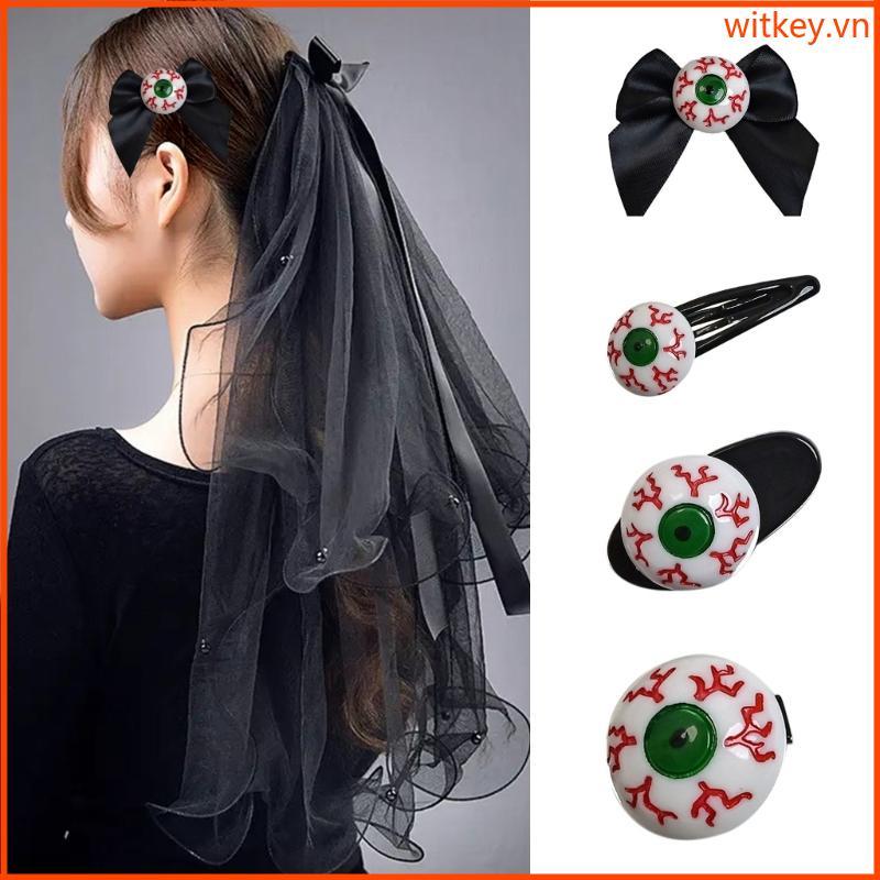 WIT Đẫm Máu Mắt Kẹp Tóc Barrettes Cosplay Halloween Mũ Barrettes