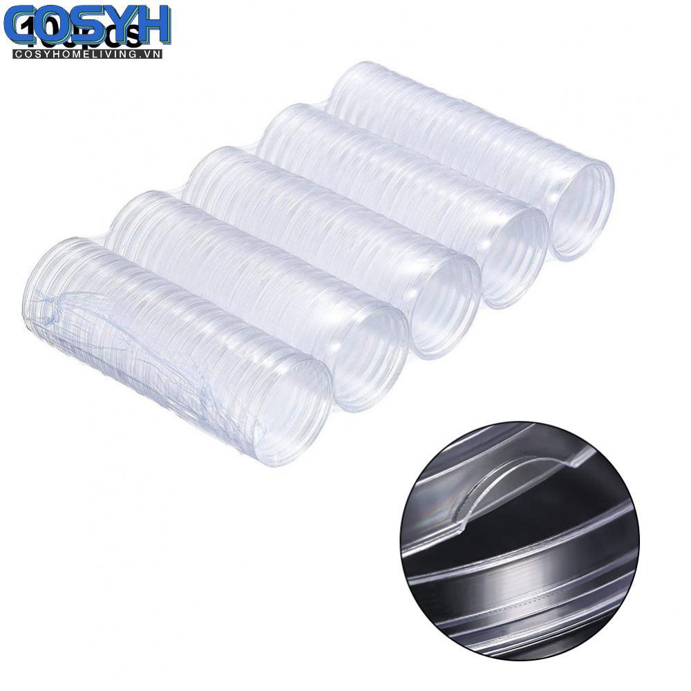 <cosyh>Premium Quality 100Pcs Clear Coin Capsules Storage Box Case for 30mm Coins