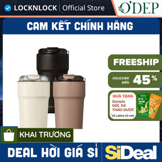  Bình giữ nhiệt phủ sứ LocknLock 500ml LHC4357 Metro Cafe Tumbler Hàng chính hãng chất liệu thép không gỉ - SIDEAL SIO 