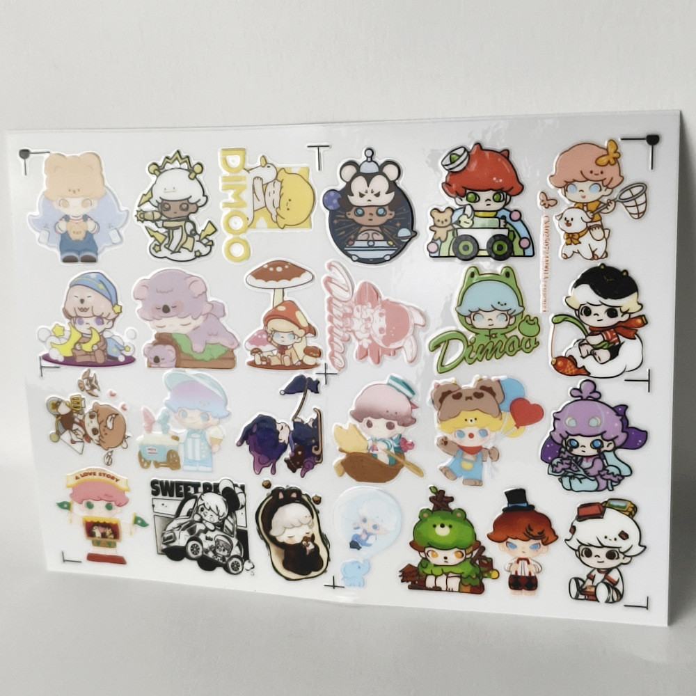 DIMOO COTTON DOLL 3D Chống Nước DTF UV Chuyển Dán DIY Decal