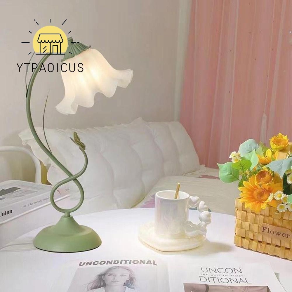 YURUYI Table Lamp With Warm Flower Design Night Light Romantic Classic Atmosphere Rustic Style Bedsi