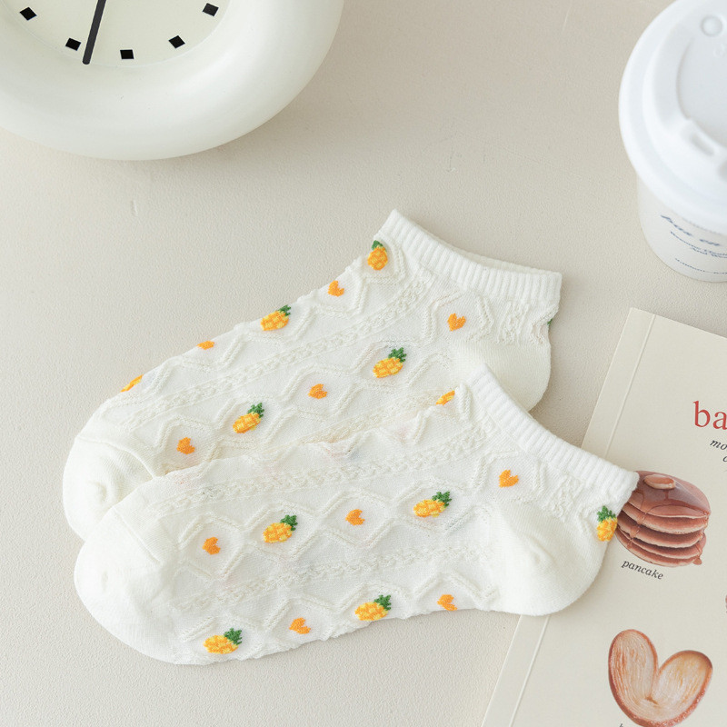 [OK Sports Life] Tất miệng nông xuân hè Tất hoạt hình đầy màu sắc Tất trái cây phong cách nữ tính dễ