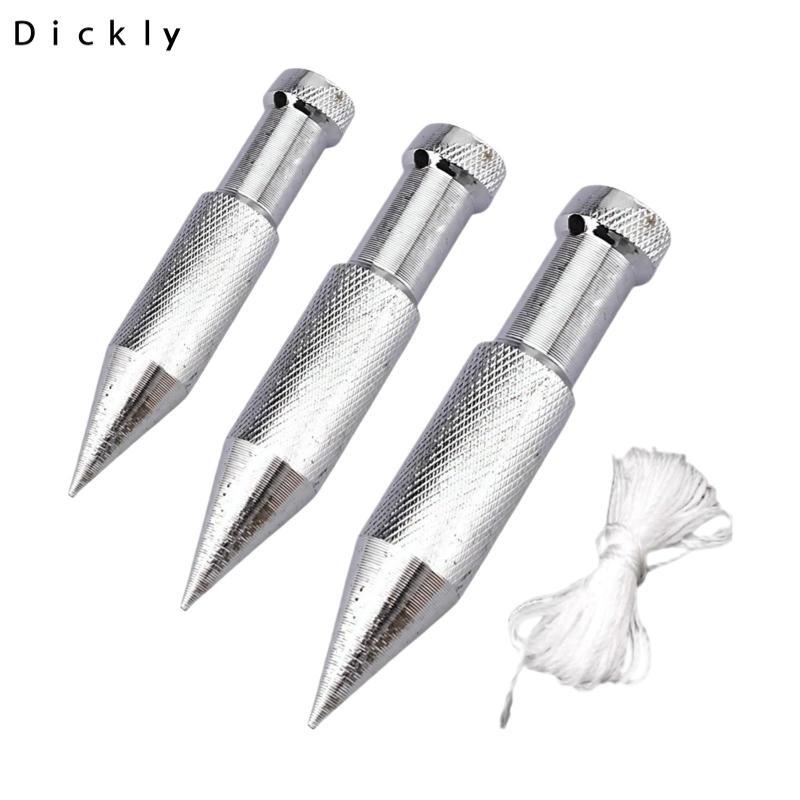 3x Plumb Bob Plumb Setter Công cụ đo lường tòa nhà dọc căn chỉnh để bố trí đánh dấu nền san lấp mặt 