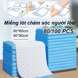 80/100 Miếng Lót Điều Dưỡng Người Lớn 60*60cm/60*90cm,cho người cao tuổi Thảm Chăm Sóc Cho Bé，thoáng khí và siêu thấm