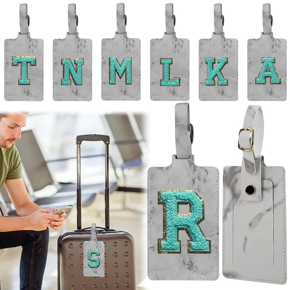 Grey Luggage tag  information checked luggage anti-loss luggage box identification plate Green embro