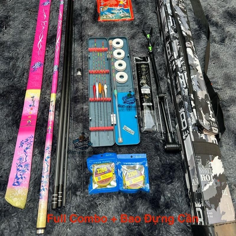 Combo Cần Câu Tay Hoa Mực Nước 5H (Hồng) Chất Lượng Đi Câu Bắt Cá Fishing Đồ Câu Fishing 247 Việt Na
