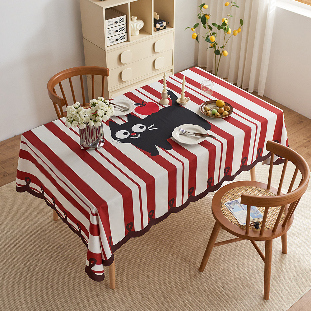 Cream Style Tablecloth Waterproof Cartoon Puppy Cute Atmosphere Desk Decorative Cloth Coffee Table C
