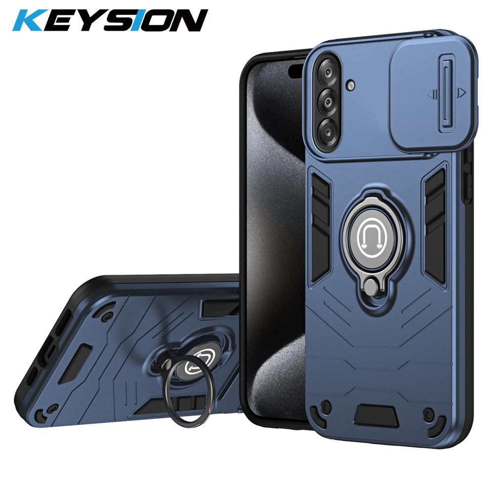 Ốp Lưng Chống Sốc KEYSION Cho Samsung A17 5G A07 4G Bảo Vệ Ống Kính Máy Ảnh Vòng Đứng Ốp lưng Cho Ga