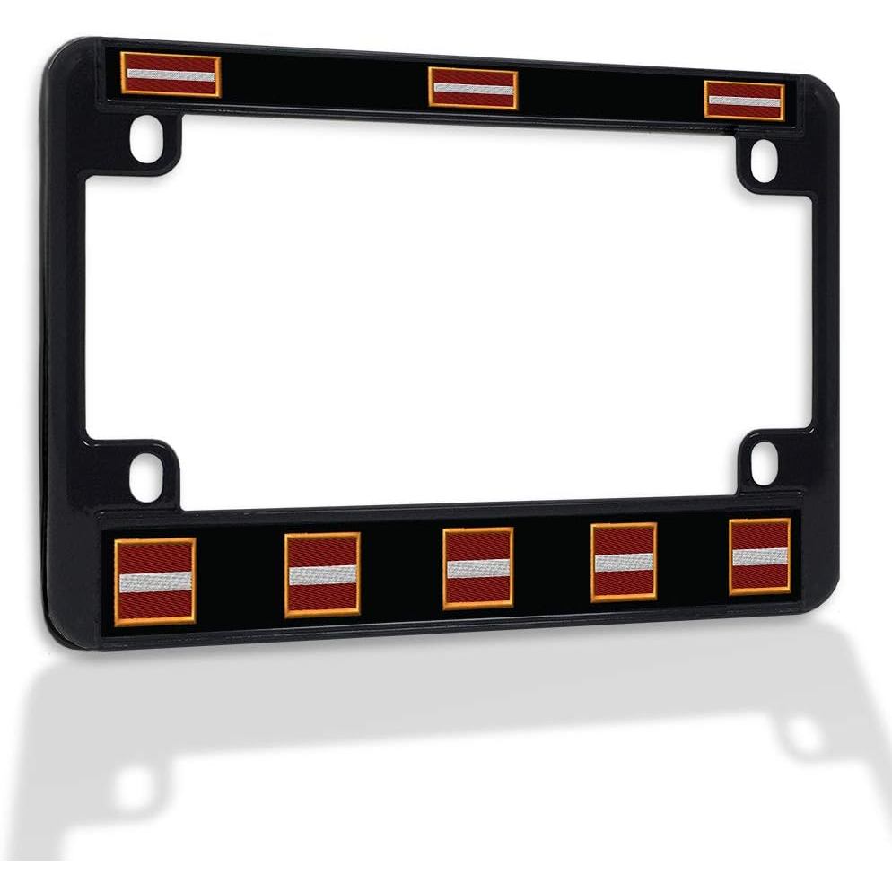 Fastasticdeals Kim Loại Lắp Xe Đạp Biển Khung Latvia Chống Thời Tiết Phụ Kiện Xe Máy Đen 4 Lỗ Chắc C