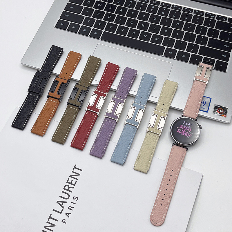 Thích hợp cho Huawei Watch GT6 Dây đeo gt3Pro Mẫu vải thiều Hwatch4 Mặt số khóa từ tính 18 / 20 / 22