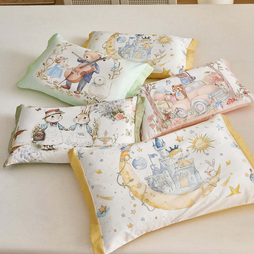 Vỏ gối trẻ em Vỏ gối cotton dài 30x50 Vỏ gối 100% cotton cho bé trai và bé gái 40x60 Mọi mùa