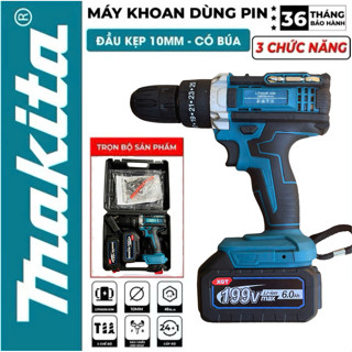  Máy Khoan Pin - Máy Bắt Vít Makiita  Pin Lithium Bền Bỉ - 3 Chức Năng Siêu Tiện Lợi 