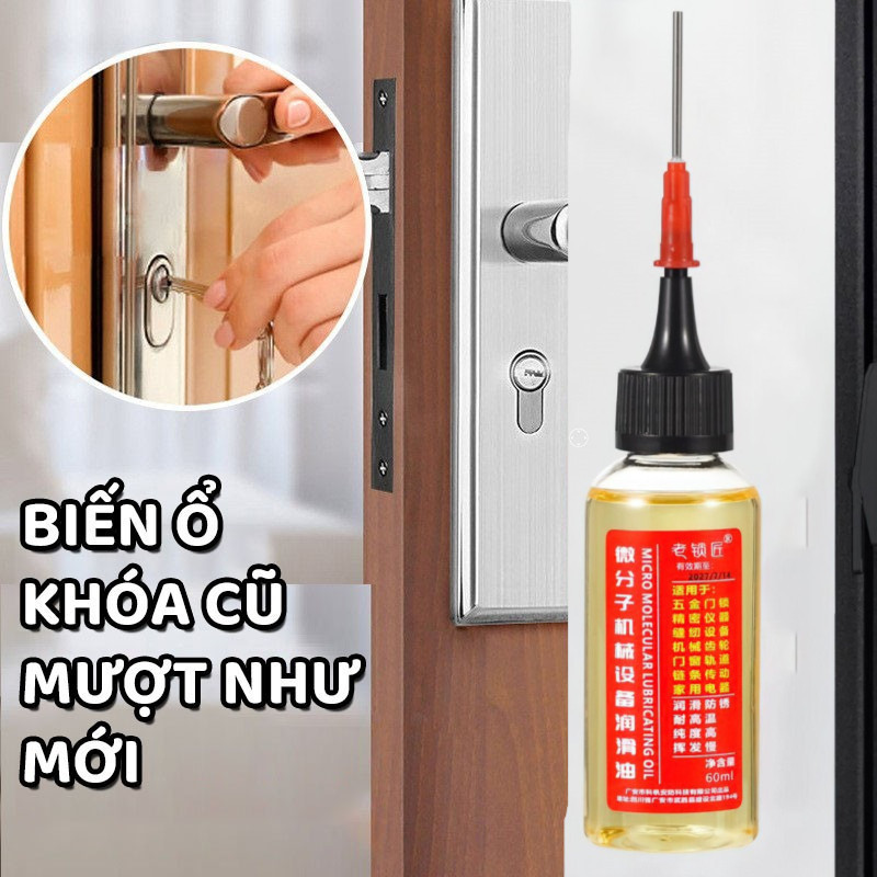 Lọ 60ml -Dầu Máy Làm Trơn Ổ Khóa, Máy Móc, Quạt Điện -Công Thức Không Mùi An Toàn Khi Sử Dụng-ANLCO
