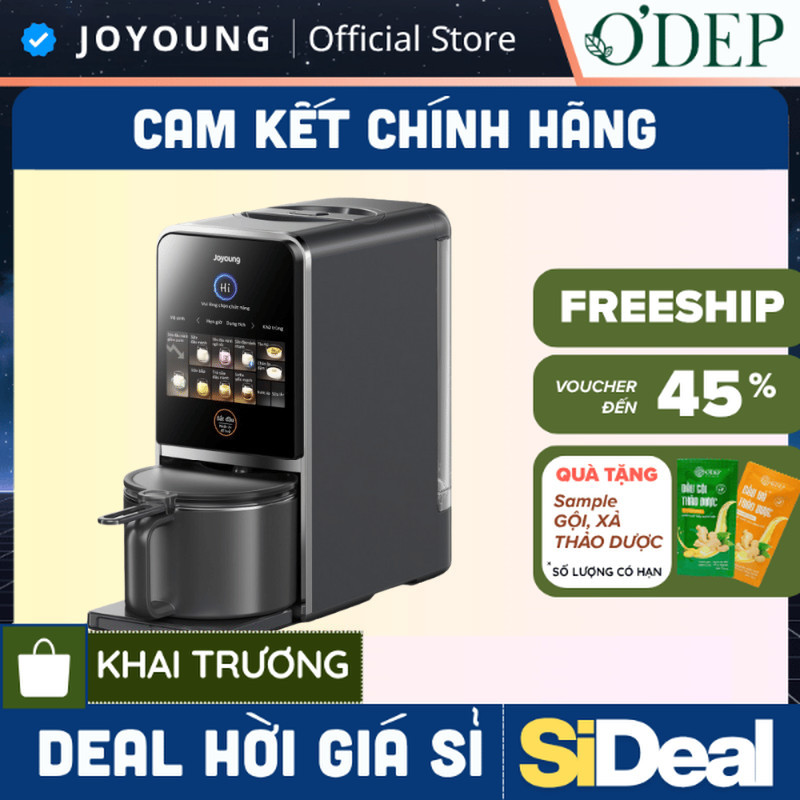 Máy nấu sữa hạt đa năng làm sạch tự động Joyoung JSCB-K7 PRO công nghệ khử Purin chuyên biệt - SIDEA