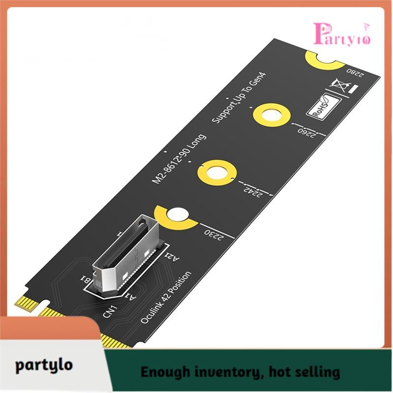 [partylo] 2230 / 2242 / 2260 / 2280 M.2 NVME M Key to Oculink SFF-8612 Thẻ mở rộng PCIE4.0 sang SFF-