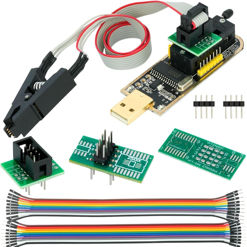WWZMDIB CH341A EEPROM BIOS Lập trình viên SPI I2C + SOIC8 SOP8 Clip + SOP8 SOP16 Tấm chuyển đổi cho 