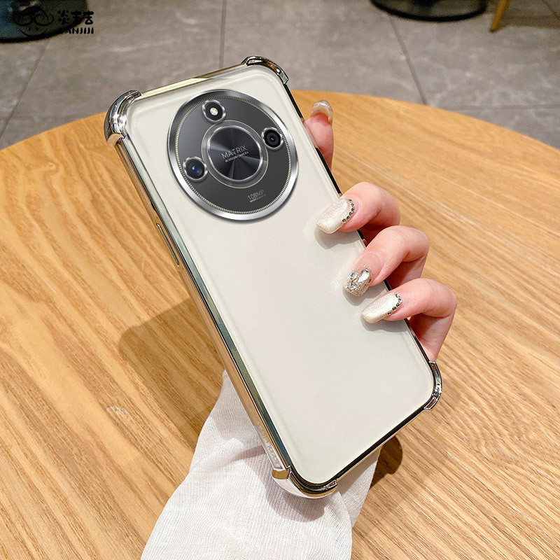 Dành Cho Honor X9c Ốp Lưng Thông Minh Honor X9c Ốp Điện Thoại Thông Minh Bốn Góc Dày Chống Móc Mạ Si