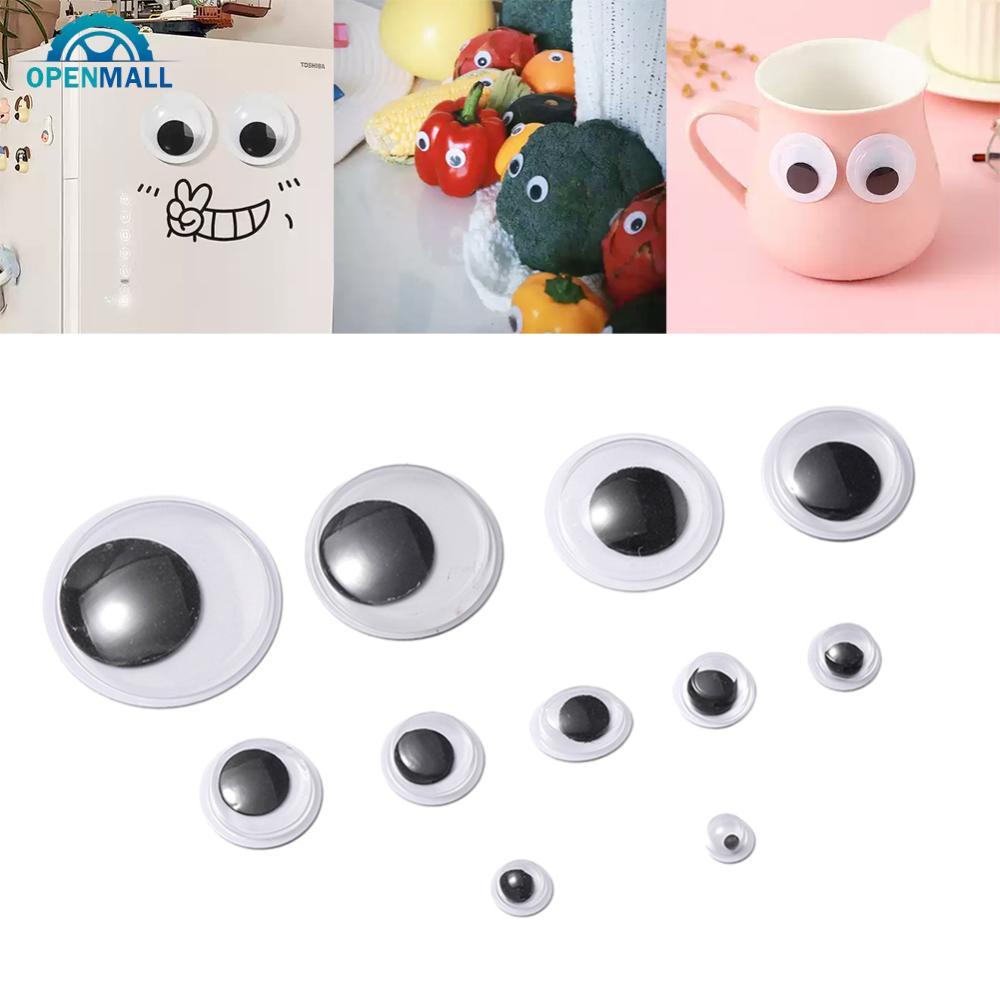 OPENMALL 100 Chiếc Mắt Kính Tự Dính Di Chuyển Học Sinh Ngáy Mắt Đa Kích Thước DIY Búp Bê Thủ Công Đồ
