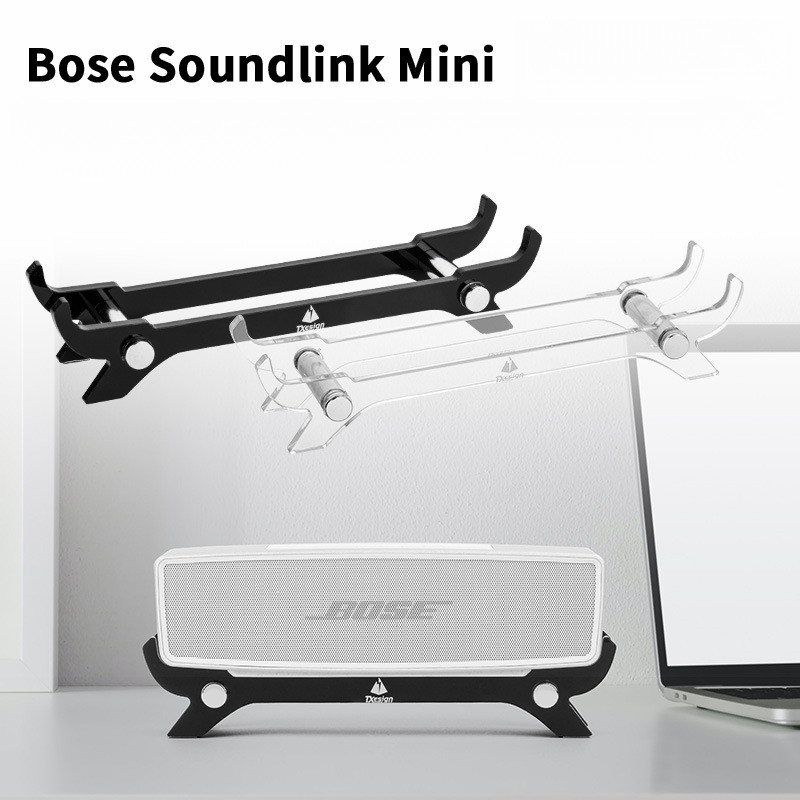 Bose Soundlink Mini speaker desktop stand with transparent base for speaker support