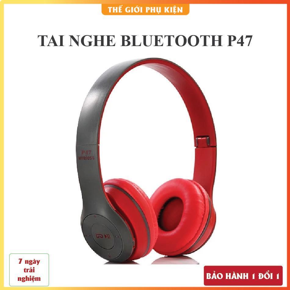 Tai Nghe Chụp Tai Bluetooth P47, Tai Không Dây Thẻ Nhớ, Có Mic, Âm Bass Cực Chất, Tai nghe P47 Nghe 