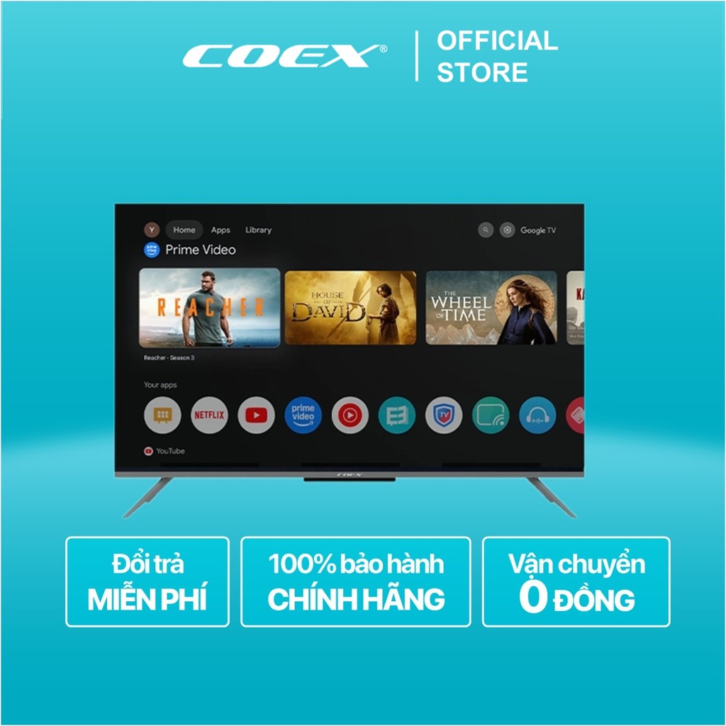 [COEX OFFICIAL-Ship 0đ] Smart Tivi Coex 4K 50 inch 50UT7000YG Google TV