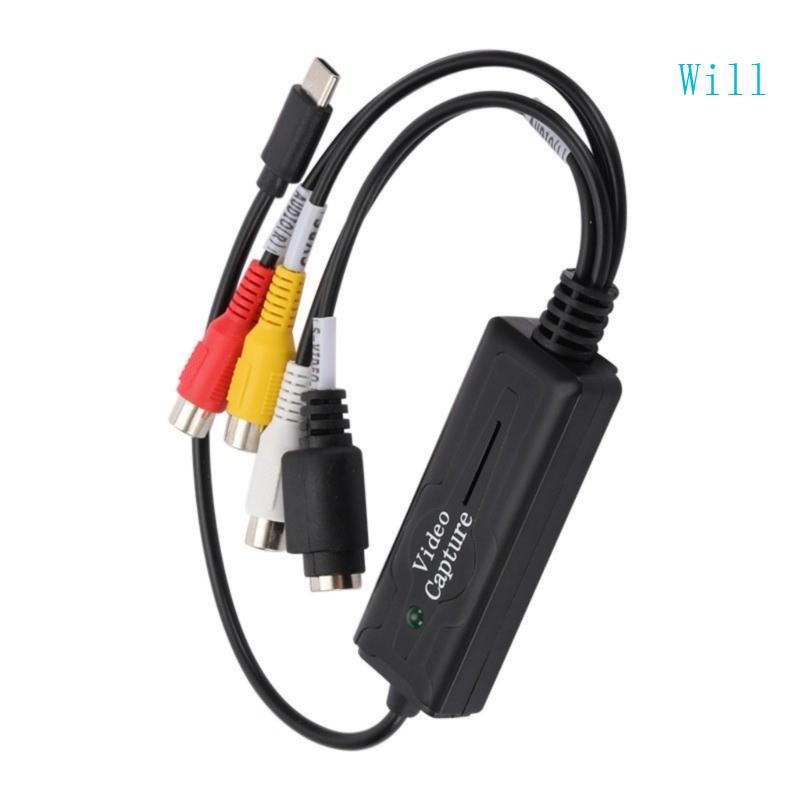 Sẽ USB2 0 Video Capture Card Video Converters S Video sang USB Type C Capture Adapter Card để phát t