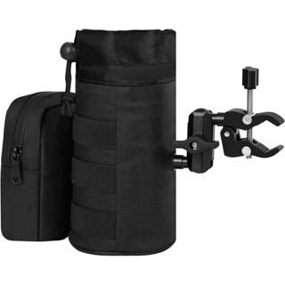 Giá đỡ ATV, Giá đỡ đồ uống xe máy có túi phía trước phù hợp với giá đỡ tay lái 0,7 "-1,8", 360° Giá đỡ bình nước xe đạp có thể điều chỉnh cho xe máy ATV Xe đạp Xe lăn Thuyền xe tay ga G