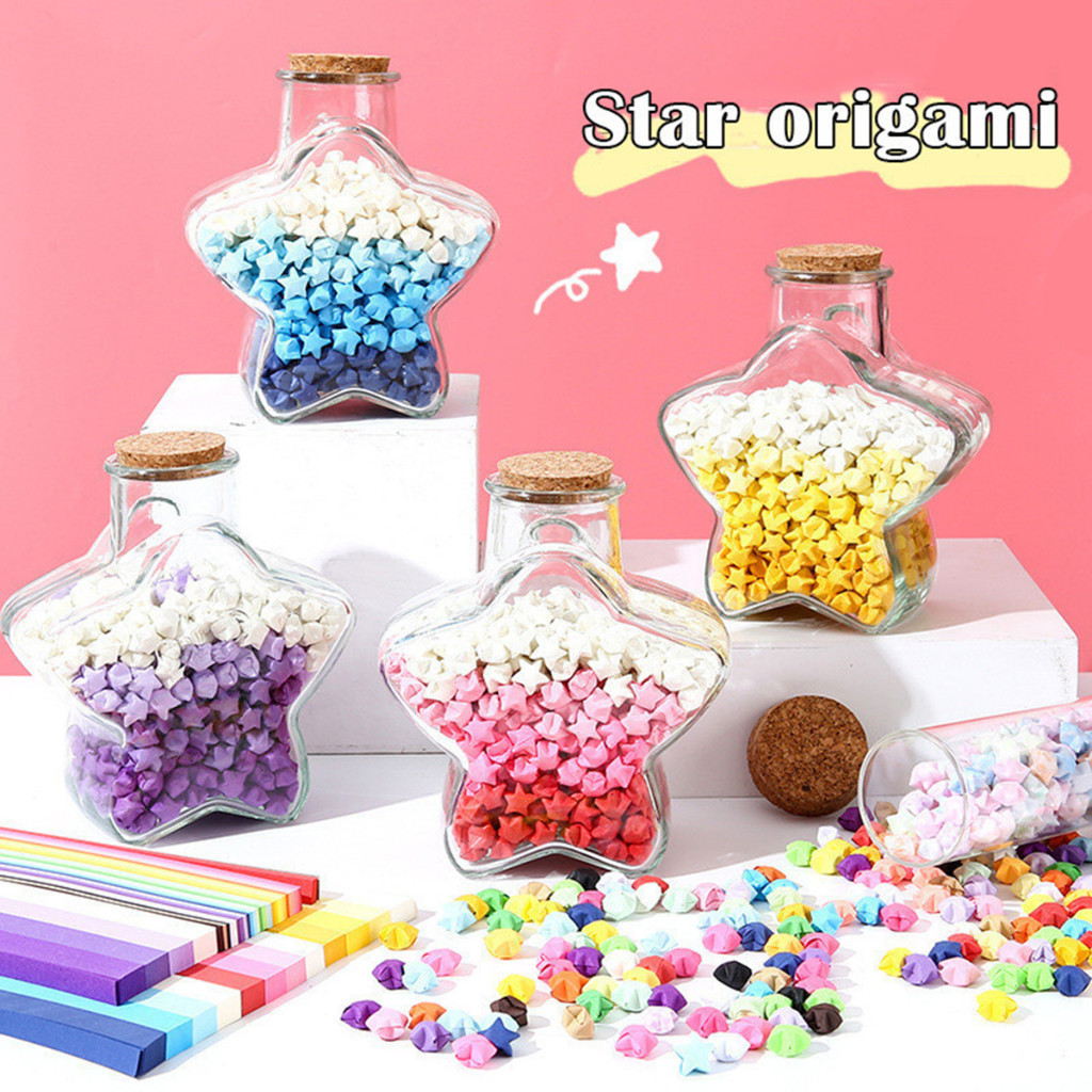 Giấy Gấp Sao 540 Tờ | Giấy Gấp Sao Dạ Quang | Handmade - KOUTS