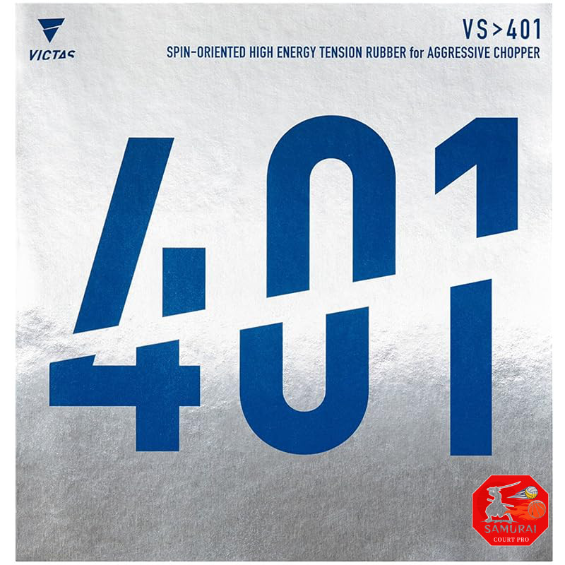 VICTAS Table Tennis Rubber VS>401 Soft Reverse High Energy Tension Slightly Sticky Allround Black 2.