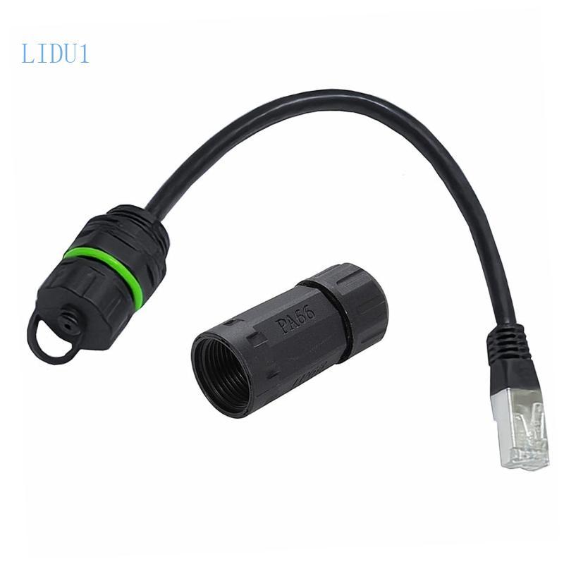 LIDU1 RJ45 CAT6 Đầu nối chống nước M20 IP68 Cat6 8P8C Ethernet LAN Cable Coupler Nữ sang Nam Mạng ng