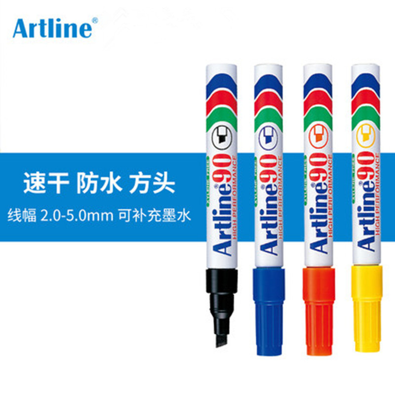 Cờ Nhật Bản Thương Hiệu-Artline Artline Đầu Vuông Thân Thiện Với Môi Trường Loại Bút Đánh Dấu Dầu 2-