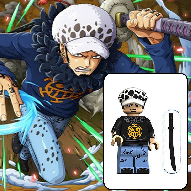 Trafalgar Law Doll Toy One Piece Hand-Made Little Doll Model Building Blocks Toy mUGW