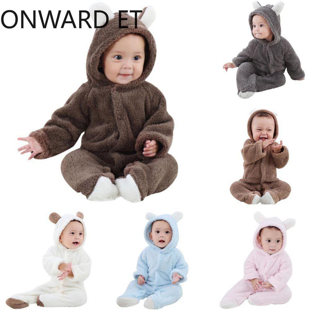 ONWARD Mùa Đông Sơ Sinh Cho Bé Sang Trọng Body Jumpsuit Hoạt Hình Áo Khoác Bé Trai Bé Gái Áo Liền Qu