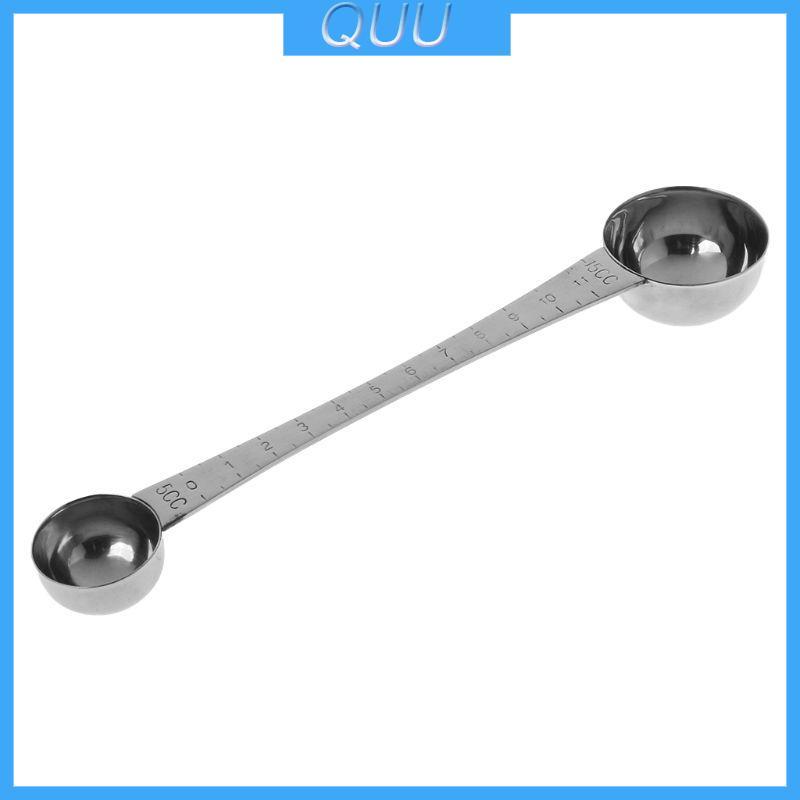 Stainless Steel Double Ends Measuring Spoon With Scale Coffee Scoop Tablespoon