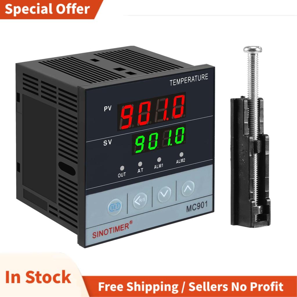 MC901 Bộ điều khiển nhiệt độ PID chống nước kỹ thuật số K Loại PT100 Rơle đầu vào cảm biến Đầu ra SS