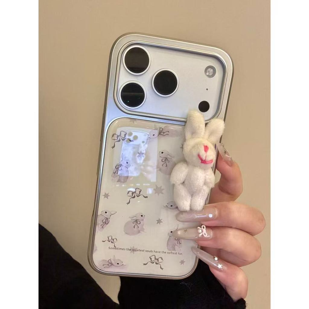 Ins Đáy Màu Be Full Màn Hình Nơ Thỏ Thích Hợp Cho ihone17promax16pr Ốp Lưng Điện Thoại 15 Nữ