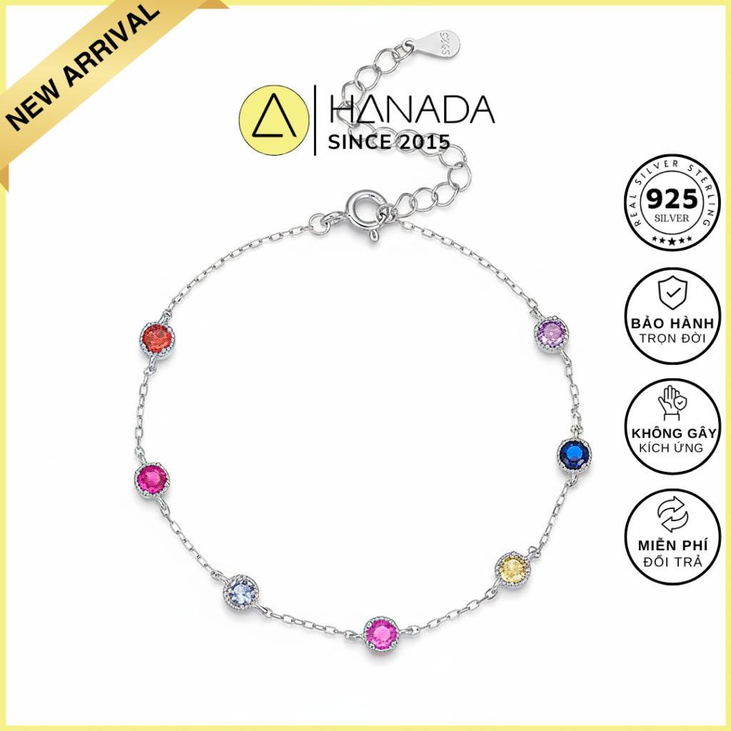 [BẠC 925-BH TRỌN ĐỜI] Lắc Tay Bạc 925 HANADA Lắc Tay Cầu Vòng , Vòng Tay  Đi Tiệc, Mang hằng ngày Na