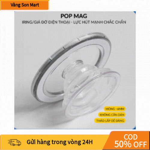 【Son】Giá đỡ Popsocket Magsafe từ tính trong suốt, gập gọn, dùng cho iPhone, máy tính bảng, chắc chắn