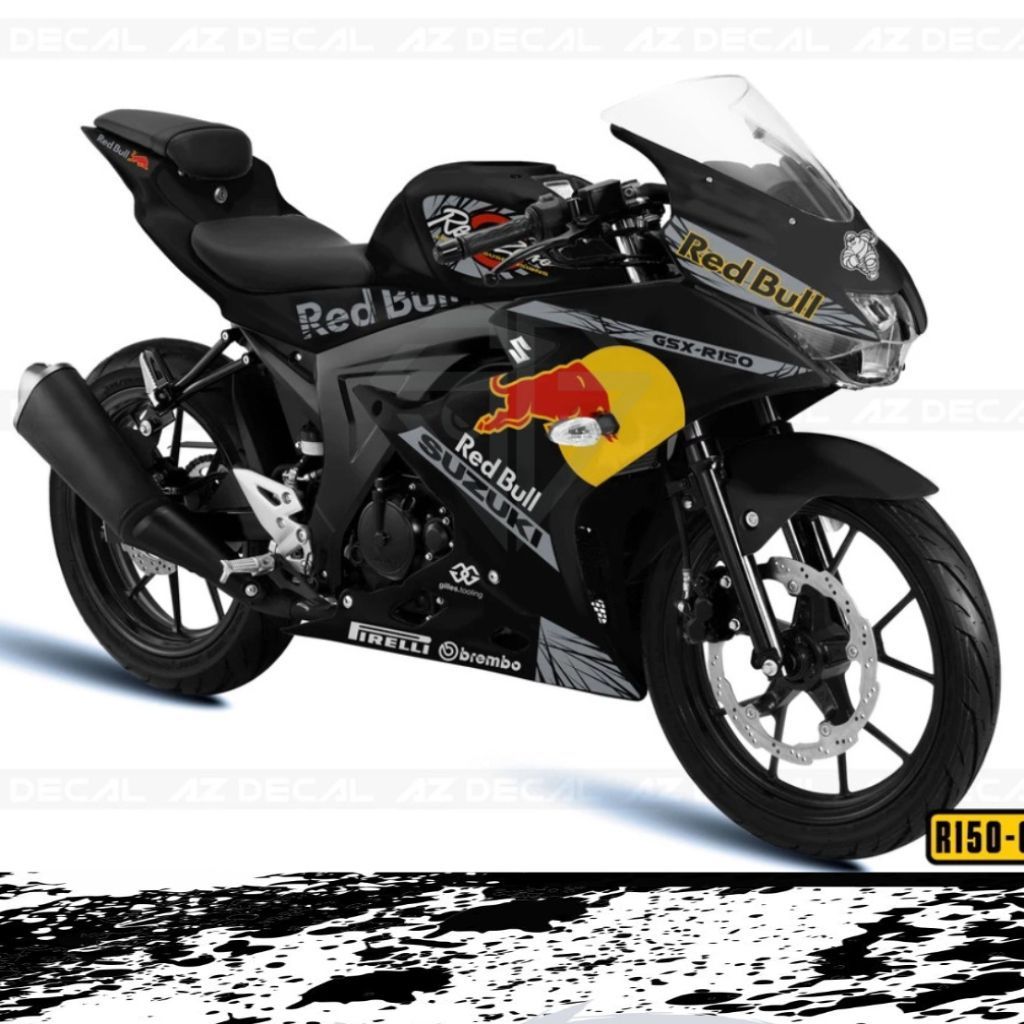 Tem Xe GSX R150 Mẫu Re.d B.ull- Tem Mc.cal 3 lớp cao cấp