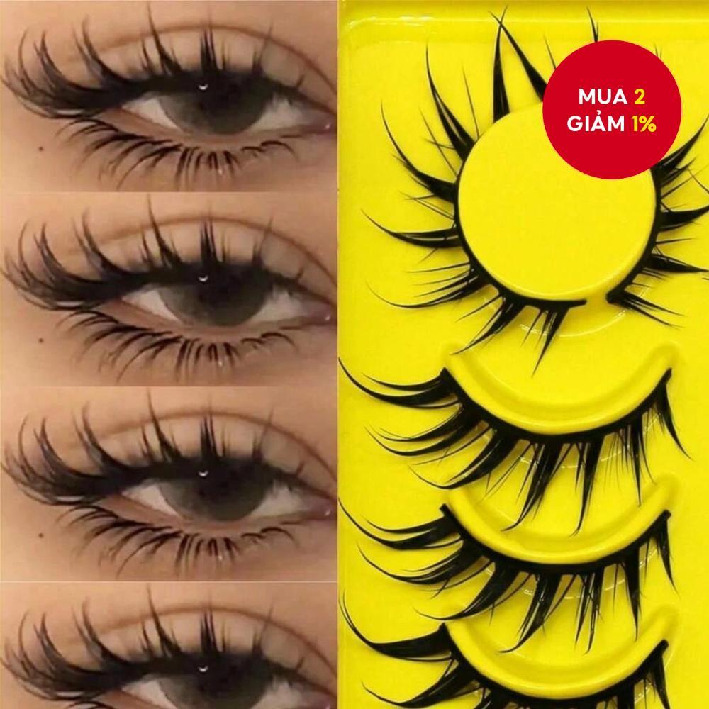 Lông mi ướt 6 cặp mi mèo mắt anime manga tự nhiên 12mm lông mi giả lông mi anime lông mi giả kiểu Nh