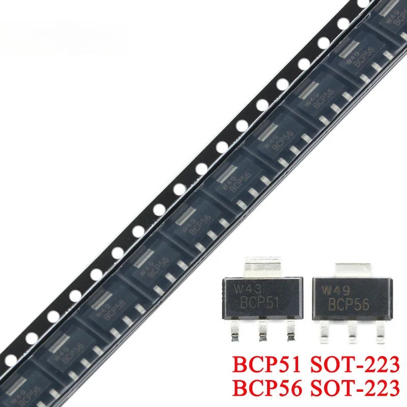 10 Cái / lốc BCP56 BCP51 SOT-223 NPN PNP Điện Transistor Triode Chip IC