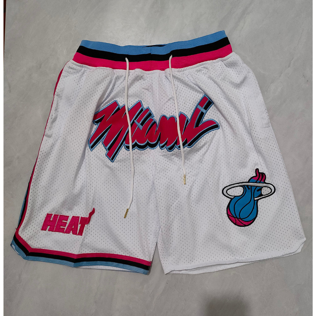 Quầnshort nam Miami Heat phiên bản thành phố Just Don - Swingman Jersey màu trắng