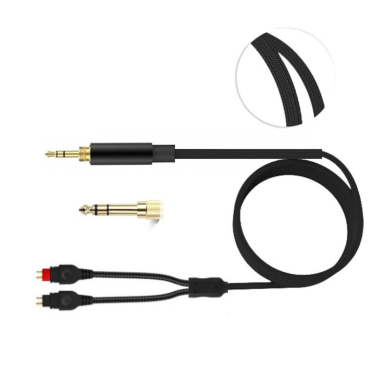 Cáp tai nghe BTM Nylon 3 5mm Dễ dàng lưu trữ cho HD580 HD600 HD650 HD660 HD660S