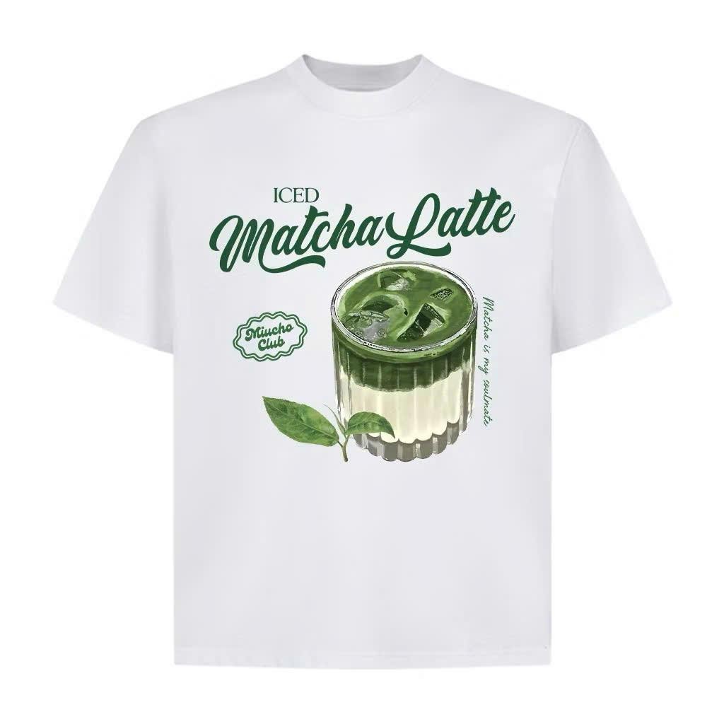 Áo thun matcha latte Miucho cổ tròn vải cotton nam nữ trơn tay ngắn cổ tròn, chuẩn form mền áo phông