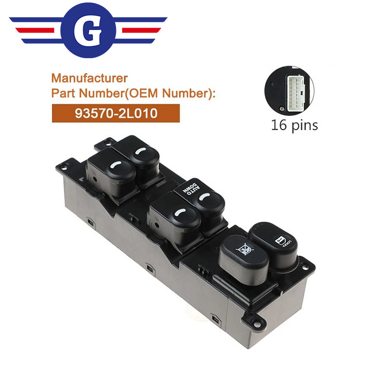 Công Tắc Cửa Sổ Điện LH 93570-2L010 Cho 2008 2009 2010 2011 Hyundai i30 i30cw