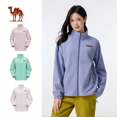 Áo khoác lông cừu ngoài trời CAMEL CROWN dành cho nam và nữ, Áo khoác đi bộ đường dài chống tĩnh điện hai mặt