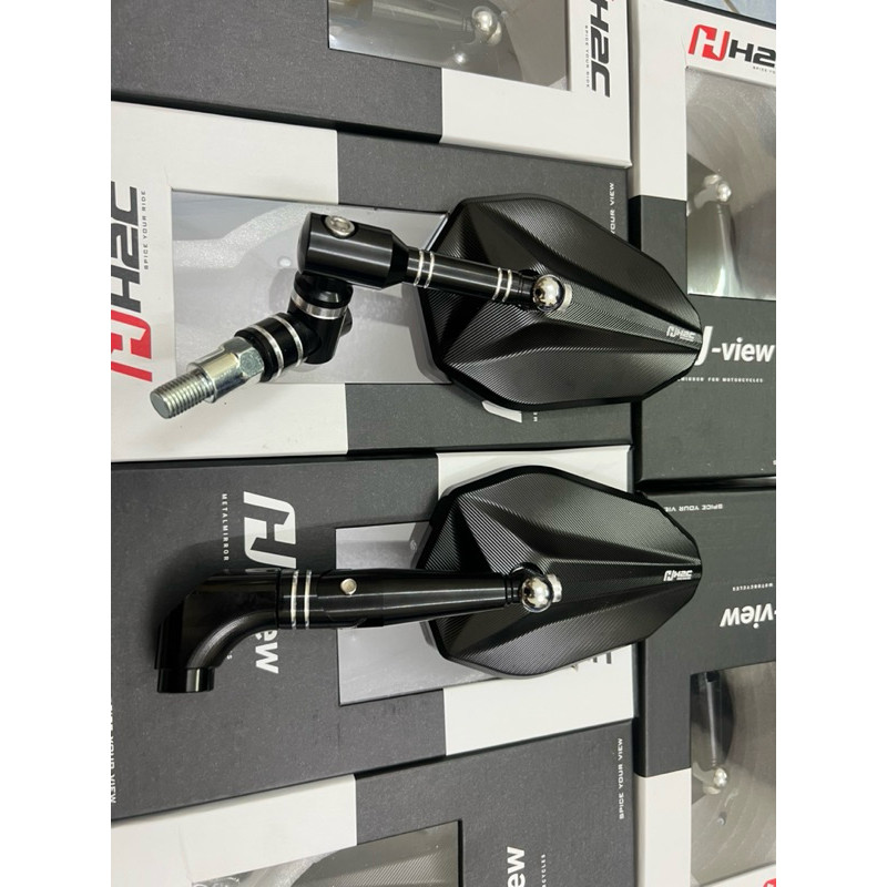 Kính-Gương chiếu hậu H2 Mẫu H-view V2 Nhôm cnc Kính trắng xịn (đạt tiêu chuẩn 168)