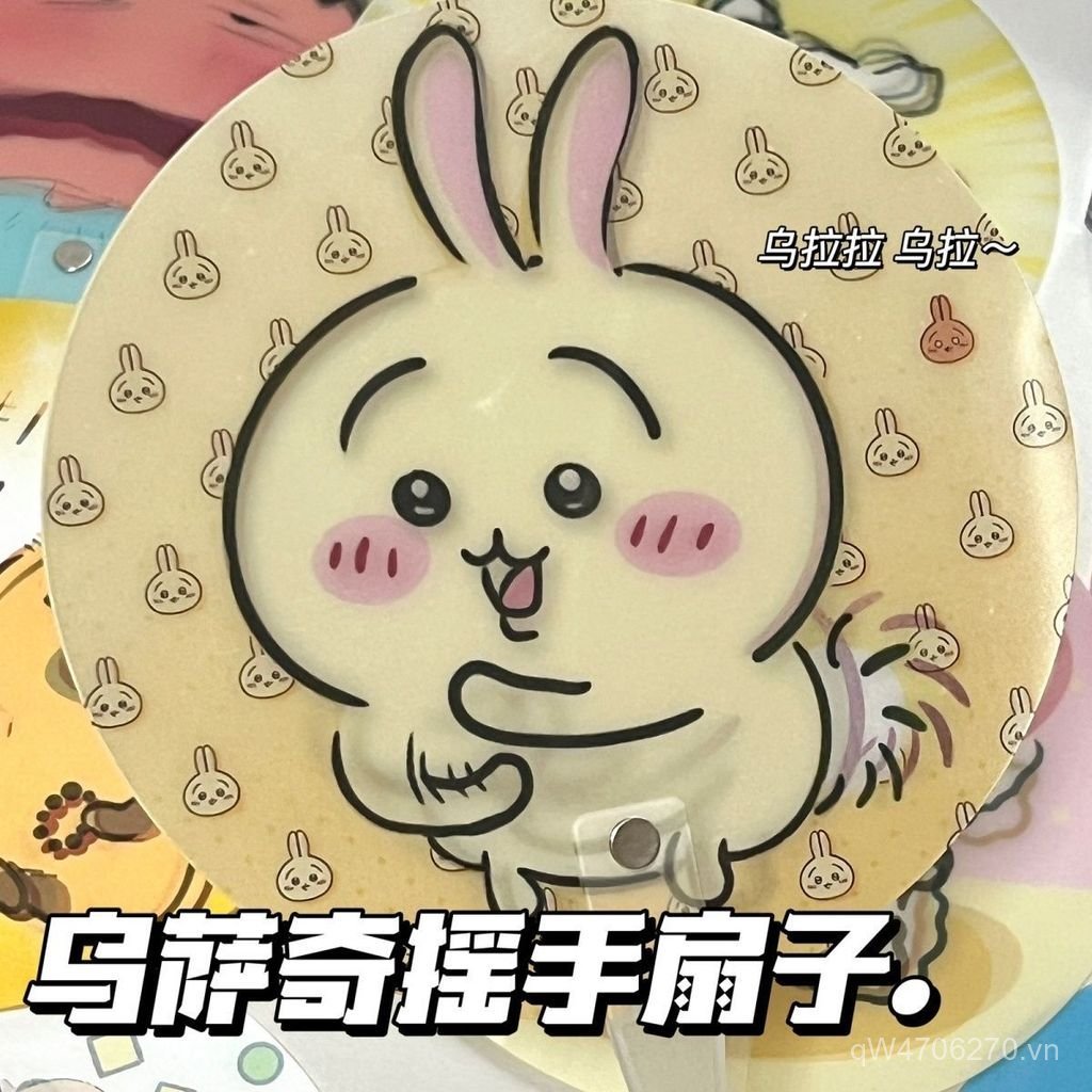 Di Động Ikawa Lắc Tay Hoạt Hình Thay Đổi Quạt Mùa Hè Lưới Tản Nhiệt Sáng Tạo Dễ Thương Ji cikawa Usa